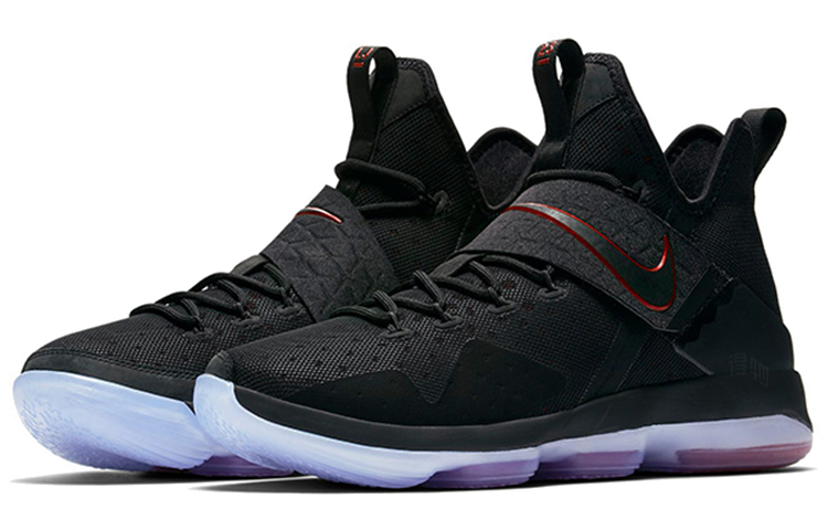 Мужские кроссовки Nike Lebron 14 Bred (черный / красный) — Чёрный / красный — фото 2