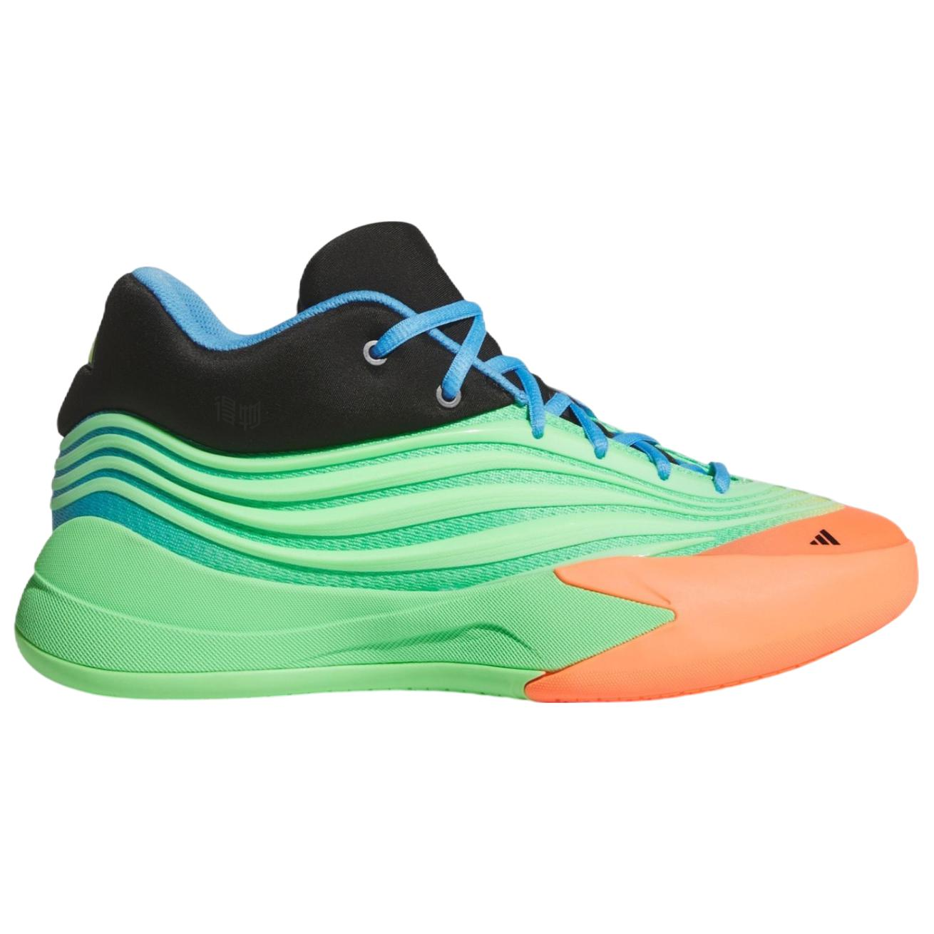 Кроссовки adidas Dame 10 (зелено-черные) — фото 2