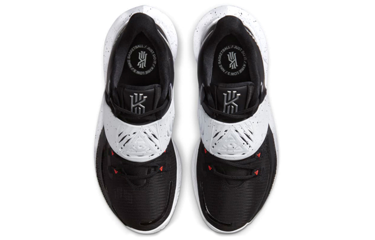 Кроссовки Nike Kyrie Low 3 Zoom (бело-черные) — Белый / чёрный — фото 4