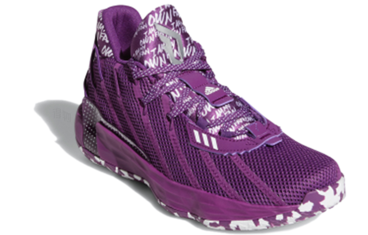 Кроссовки adidas D lillard 7 (фиолетовые) — Фиолетовый — фото 3