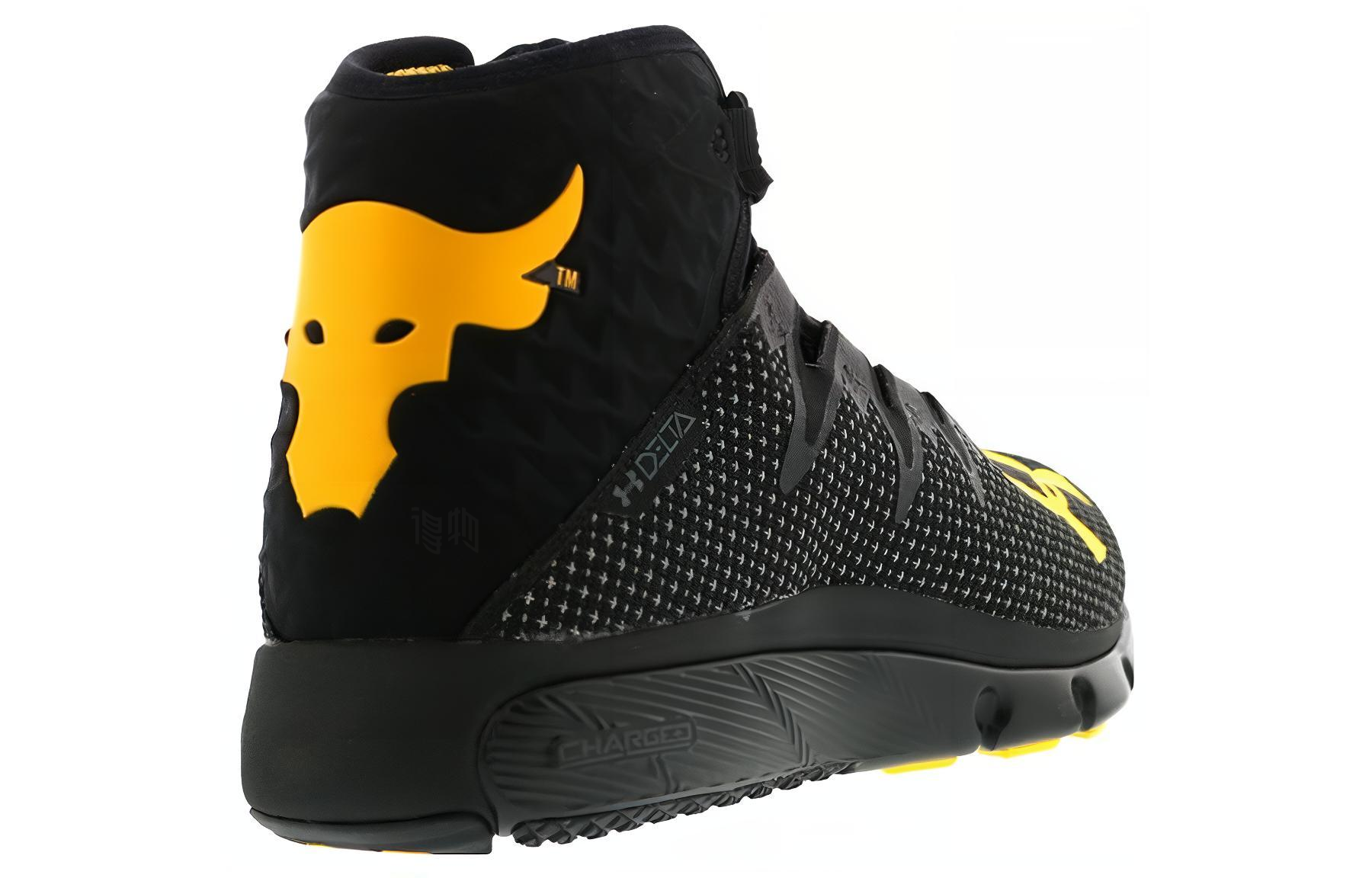 Мужские кроссовки Under Armour Under Armour The Rock Delta (черно-желтые) — Чёрный / жёлтый — фото 4