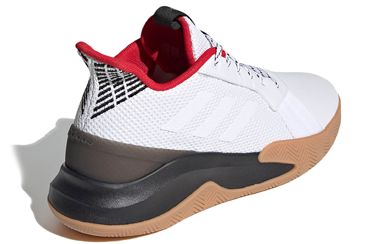 Мужские кроссовки adidas Runthegame (бело-черно-красные) — фото 4