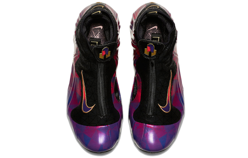 Кроссовки Nike Air Flightposite 1 2019 cny OG (фиолетовые градиентные) — Фиолетовый / чёрный — фото 4