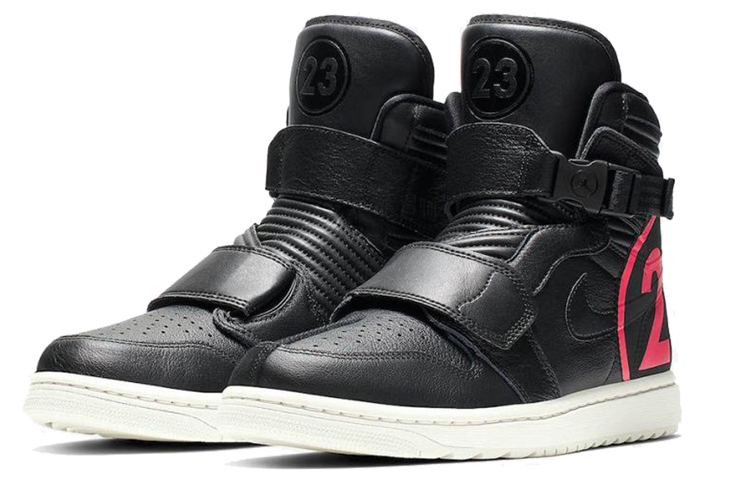 Мужские кроссовки Jordan Air Jordan 1 Moto Black Infrared 23 (черные) — Чёрный — фото 3