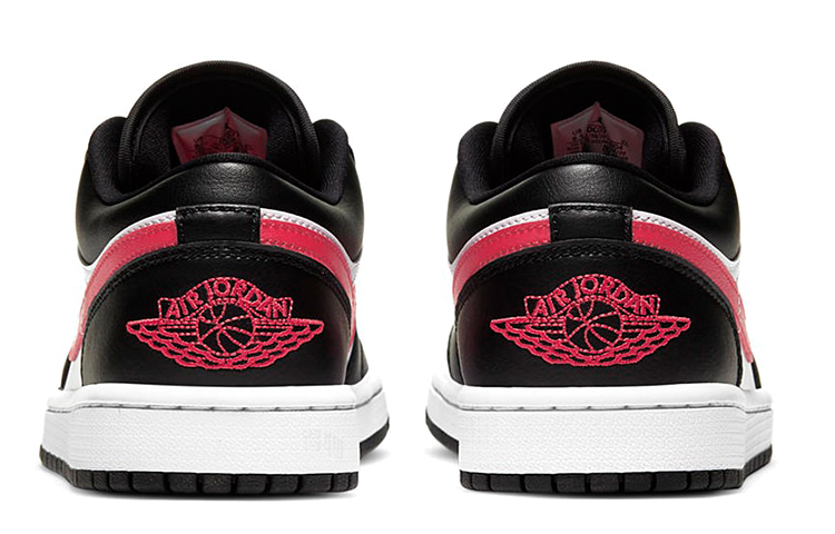 Женские кроссовки Jordan Air Jordan 1 Low (черно-красные) — фото 5