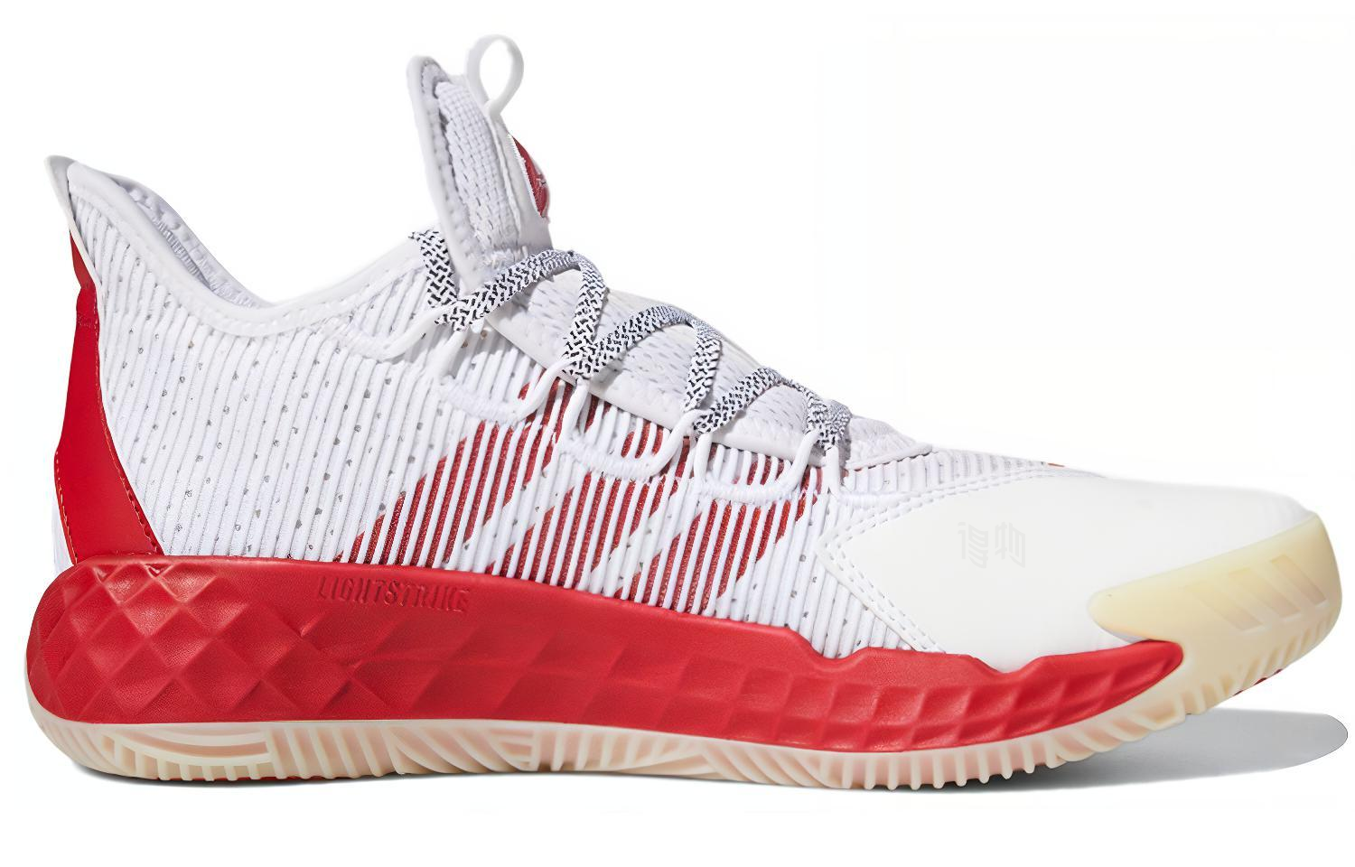 Мужские кроссовки adidas Pro Boost Gca Low (бело-красные) — Белый / красный — фото 2