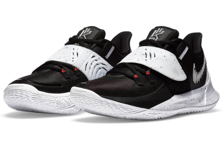 Кроссовки Nike Kyrie Low 3 Zoom (бело-черные) — Белый / чёрный — фото 3