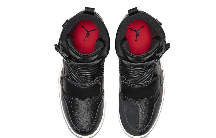 Мужские кроссовки Jordan Air Jordan 1 Moto Black Infrared 23 (черные) — Чёрный — фото 4