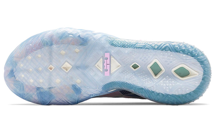 Кроссовки Nike Lebron 18 Cherry Blossom (синий / белый / розовый) — фото 6