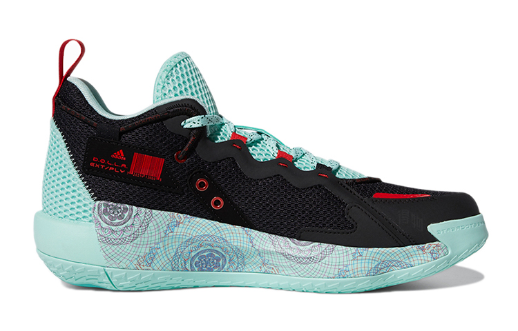 Мужские кроссовки adidas D lillard 7 Dame 7 Extply GCA (черно-зеленый) — Чёрный / зелёный — фото 2