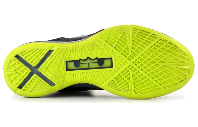 Мужские кроссовки Nike Lebron 10 Dunkman (серо-желтые) — фото 4
