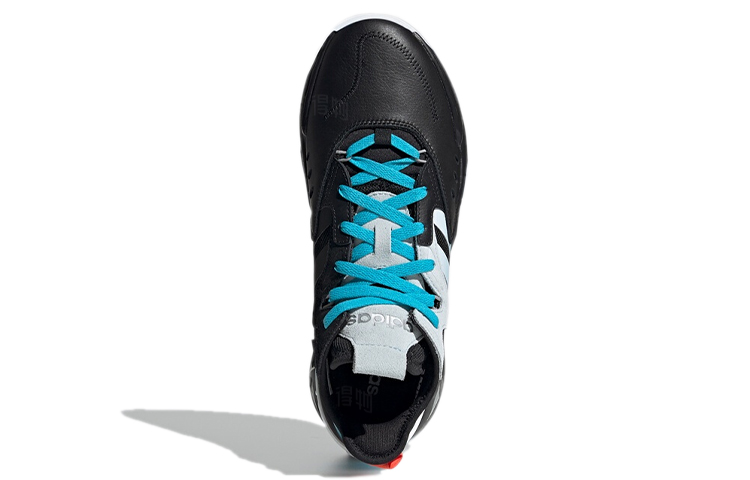 Мужские кроссовки adidas neo Firewalker (сине-черно-оранжевые) — Чёрный / синий / белый — фото 6