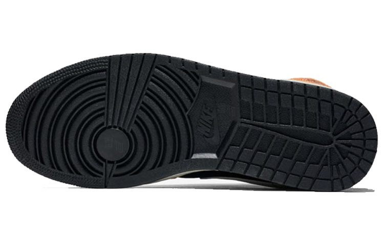 Мужские кроссовки Jordan Air Jordan 1 Mid (черно-оранжевые) — фото 6