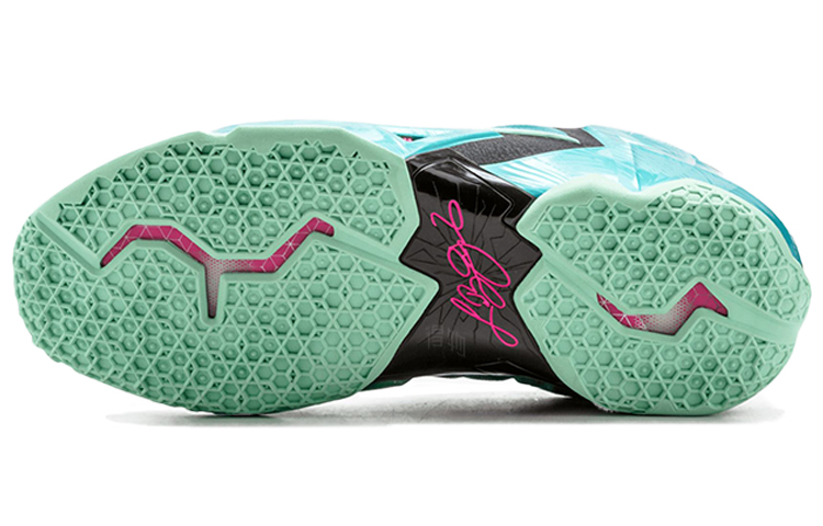 Мужские кроссовки Nike Lebron 11 South Beach 11 (мятно-зеленые) — 蓝绿/黑/薄荷 — фото 4