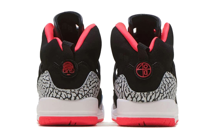 Женские кроссовки Jordan Spizike (черно-красные) — Чёрный / белый — фото 4