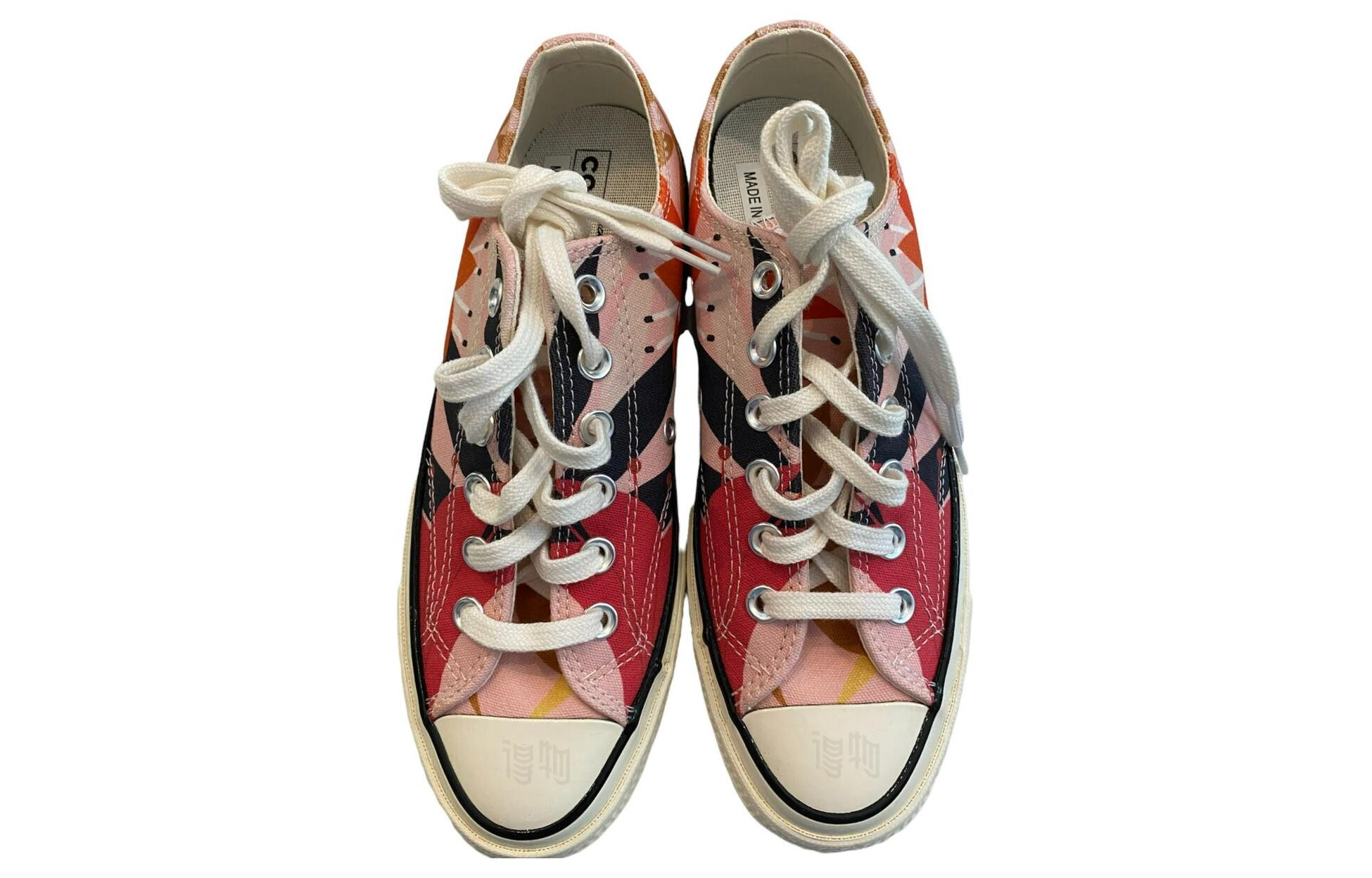 Женские кеды Converse 1970s Vintage Floral Chuck (розово-черные) — фото 3