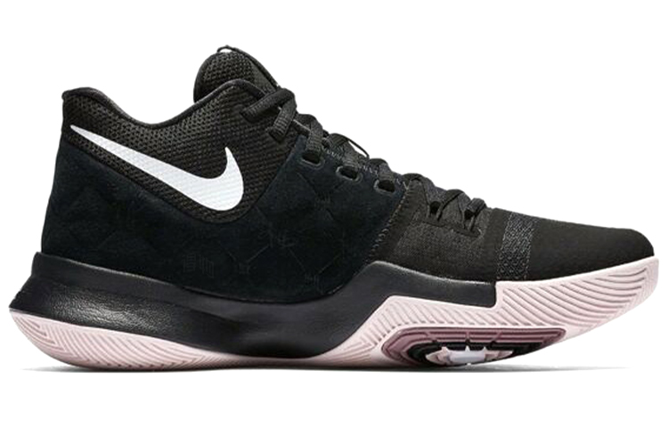 Мужские кроссовки Nike Kyrie 3 Black Suede OG 3 (черно-белые) — Чёрный / белый — фото 2