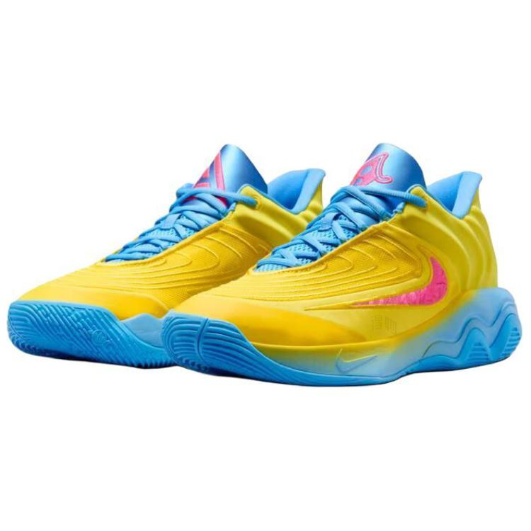 Мужские кроссовки Nike Nike Giannis Immortality 4 (желто-синие) — фото 3