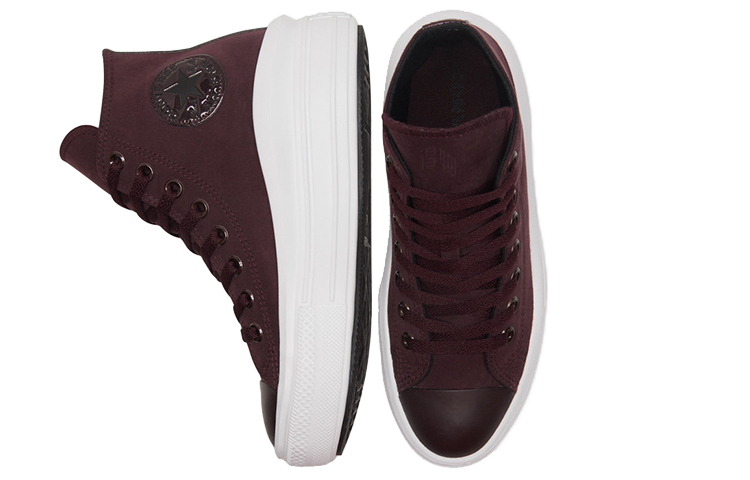 Женские кеды Converse Chuck Taylor All Star Move (бордовые) — 酒红 — фото 5