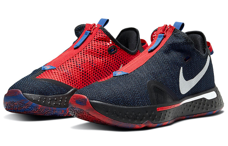 Мужские кроссовки Nike PG 4 (сине-красные) — 黑/灯草蓝/大学红/金属银 — фото 3