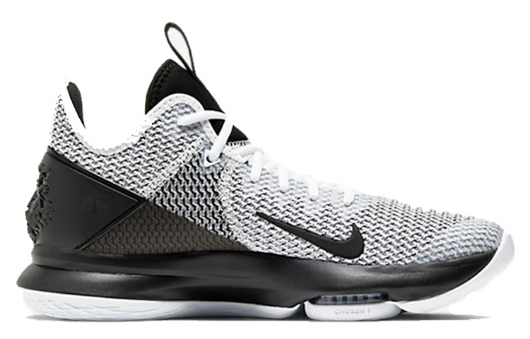 Баскетбольные кроссовки Nike Witness 4 LeBron EP (черно-белые) — Чёрныйбелый — фото 2