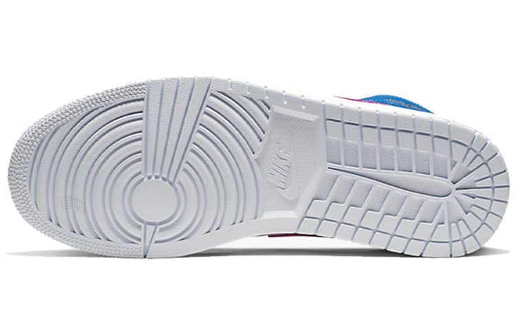 Мужские кроссовки Jordan Air Jordan 1 Mid Color Hyper Royal (сине-бело-фиолетовый) — Синий / белый / фиолетовый — фото 6
