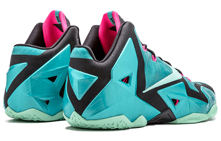 Мужские кроссовки Nike Lebron 11 South Beach 11 (мятно-зеленые) — 蓝绿/黑/薄荷 — фото 3