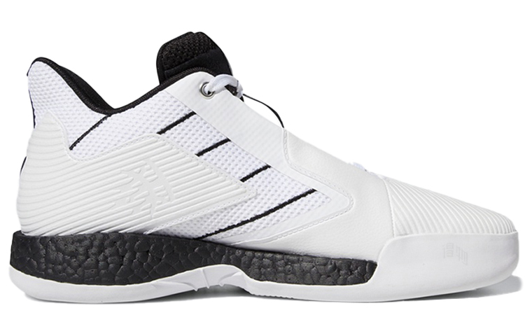 Мужские кроссовки adidas T mac Millennium 2 (бело-черные) — фото 2