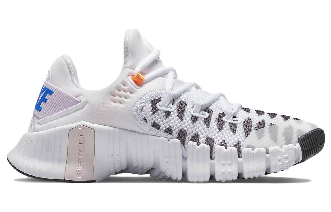 Женские кроссовки Nike Free Metcon 4 (белый / розовый / синий / черный) — Белый / розовый / синий / чёрный — фото 2