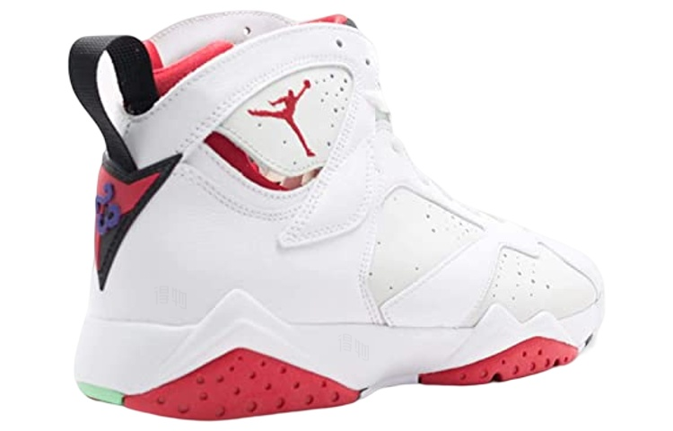 Мужские кроссовки Jordan Air Jordan 7 Retro Hare (бело-красные) — фото 4