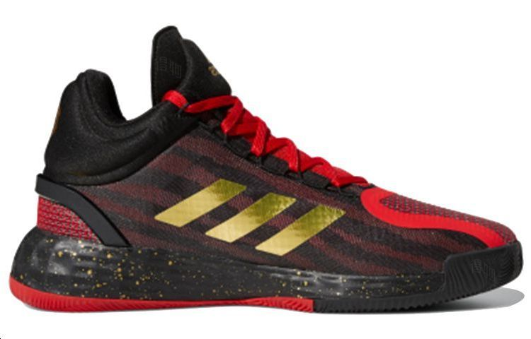 Кроссовки adidas D rose 11 CNY (черный / красный / золотой) — Чёрный / красный / золотой — фото 2