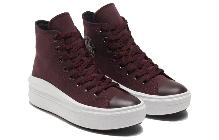 Женские кеды Converse Chuck Taylor All Star Move (бордовые) — 酒红 — фото 3