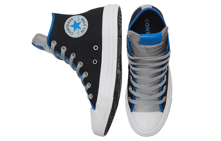 Кеды Converse Chuck Taylor All Star (черно-синие) — Чёрный / синий — фото 4