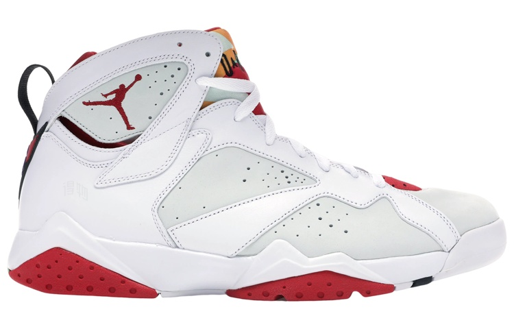 Мужские кроссовки Jordan Air Jordan 7 Retro Hare (бело-красные) — фото 2