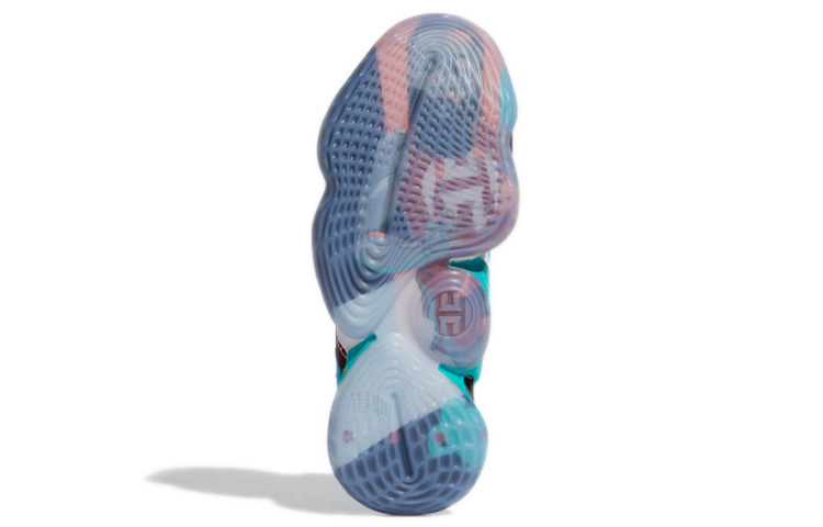 Мужские кроссовки adidas Harden Vol. 4 (черно-сине-серые) — 黑色/高光蓝/符点灰 — фото 5