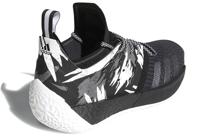 Мужские кроссовки adidas Harden Vol.2 Traffic Jam (черно-белые) — фото 4
