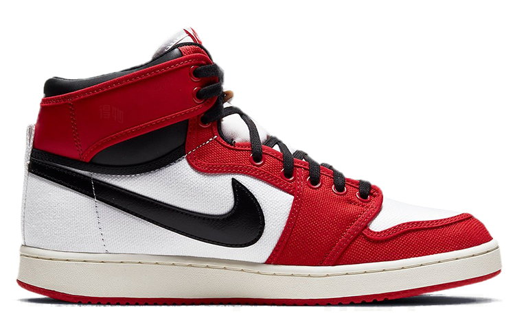 Мужские кроссовки Jordan Air Jordan 1 ko "chicago" 2021 (белый / черный / красный) — Белый / чёрный / красный — фото 2