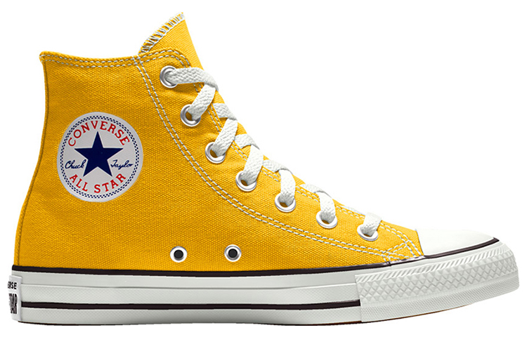 Высокие кеды Converse Chuck Taylor All Star (желто-белые) — Жёлтыйбелый — фото 2