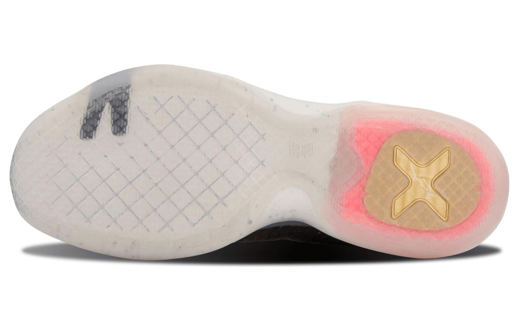 Мужские кроссовки Nike Kobe 10 Elite High Rose Gold Pack (черно-золотые) — 黑/白/岩浆红/金属红铜 — фото 4