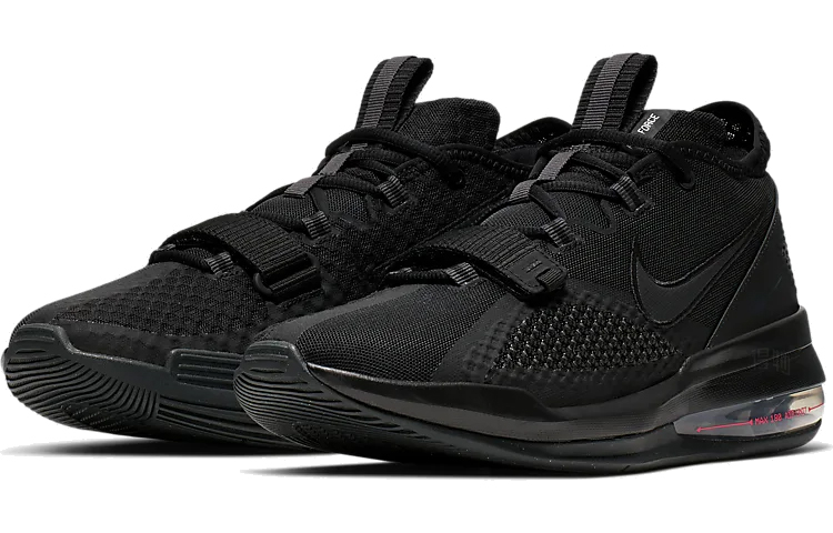 Мужские кроссовки Nike Air Force Max Low (черные) — Чёрный — фото 3