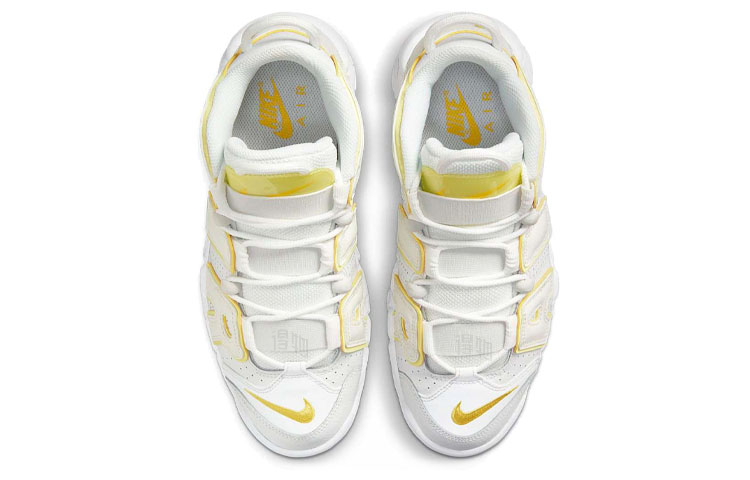 Женские кроссовки Nike Air More Uptempo (бело-желтый) — Белый / жёлтый — фото 4
