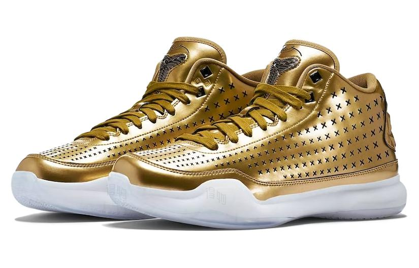 Мужские баскетбольные кроссовки Nike Kobe 10 EXT ''Liquid Gold'' (золотые) — фото 2
