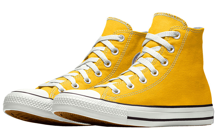 Высокие кеды Converse Chuck Taylor All Star (желто-белые) — Жёлтыйбелый — фото 3