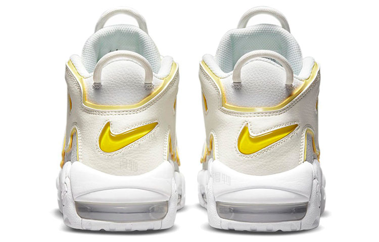Женские кроссовки Nike Air More Uptempo (бело-желтый) — Белый / жёлтый — фото 5