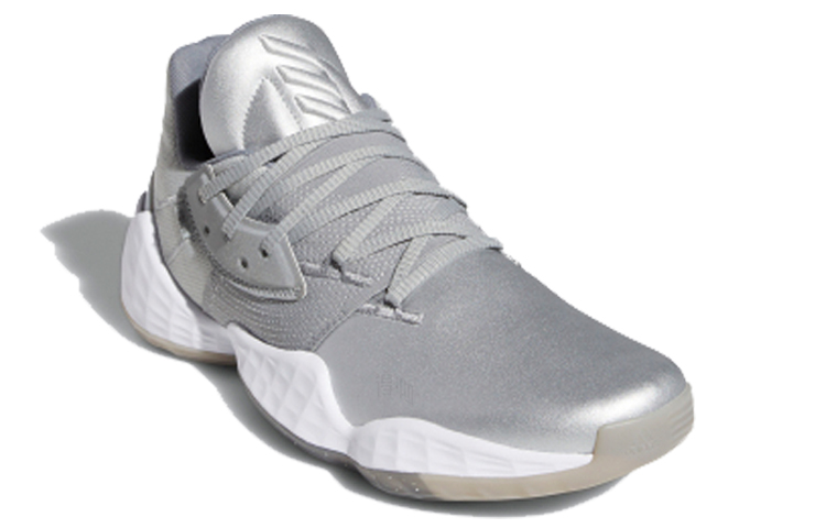 Мужские кроссовки adidas Harden Vol. 4 Gca (серебристо-серый) — фото 3