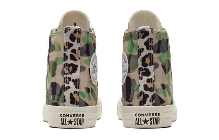 Женские кеды Converse Chuck Taylor All Star (зеленый камуфляж) — фото 4