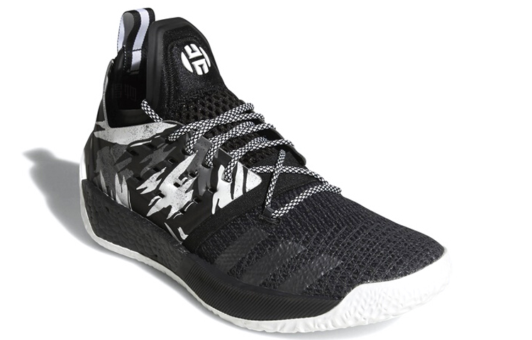 Мужские кроссовки adidas Harden Vol.2 Traffic Jam (черно-белые) — фото 3