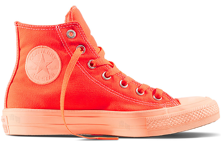 Кеды Converse Chuck Taylor All Star II Hi (оранжевые) — 橘红 — фото 2