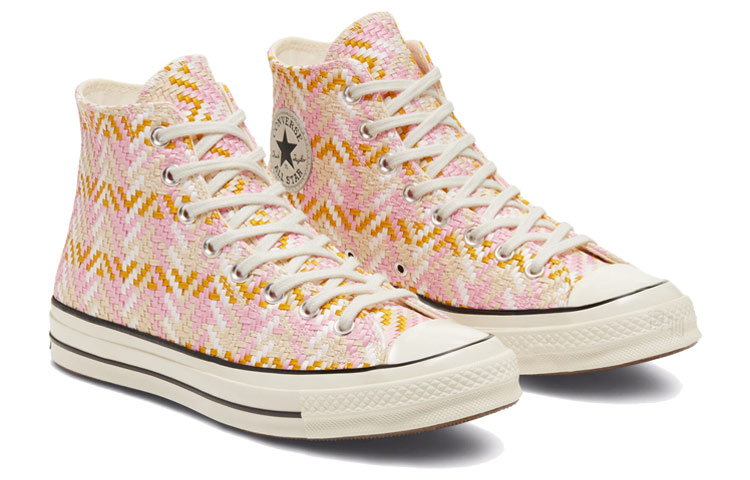 Кеды Converse 1970s All Star Chuck 70 Hi (розово-оранжевые) — Розовый / оранжевый — фото 3