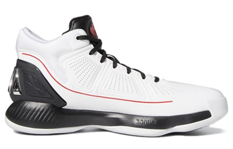 Мужские кроссовки adidas D Rose 10 (бело-черно-красный) — Белый / чёрный / красный — фото 2